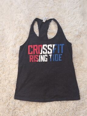 Bella Canvas Heather CVC Dark Gray Tank Top - Black/Gray